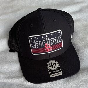 47 Brand Black St. Louis Cardinals Trucker Hat
